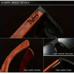 LinkMejor Vintage Wooden Polarized Sunglasses for Men Women UV400 Protection Fashion Square Sun Glasses for Driving Travel Fishing