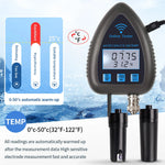 Tuya WiFi Bluetooth 5 in 1 Water Quality Monitor PH EC SALT SG Temperature Multi Function Water Analyzer APP Control for Aquarium Aquaculture Hydroponics Swimming Pool