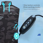 LinkMejor Air Conditioning Clothing Vest Three Wind Speeds Heatproof Cooling Clothing USB Charging Sun Protection Continuous Cooling Jacket with Two Fans for Summer High Temperature Outdoor Work