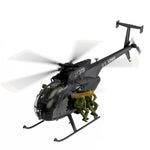 LinkMejor F118S 1:16 Scale MH-6 MD500 Little Bird 2.4G 9CH GPS Stabilized Flybarless RC Helicopter RTF