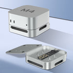 ZS54090 SSD Dock for Mac Mini M4 M4 Pro M.2 NVME & NGFF Dual Protocol External SSD Storage Expansion 10Gbps Aluminum Stand