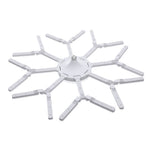 [EU Direct] Elfeland 8-Leaf Foldable Crystal Snowflake LED Ceiling Light E27 Adjustable Shape AC 85~265V Ultra-Bright Wide-Angle Lighting for Home Garage Shop