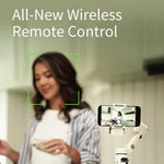 LinkMejor SMOOTH Q5 Ultra AI Tracking Smart Gimbal Wireless Remote Control Voice Commands Motion Sensing Gesture Control Built-in 215mm Extension Rod AI Mobile Gimbals