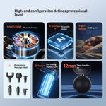 LinkMejor V5J Mini Professional Massage Gun 58kg Percussion Force 12mm Stroke Deep Tissue Muscle Therapy 99 Speed Levels Quiet 45dB Portable Percussive Massager