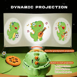 Dinosaur Projection Watch Fan Mini Portable Cartoon Handheld Fan USB Rechargeable Cooler Fan