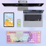LinkMejor KS99 Tri-Mode Mechanical Keyboard with Multimedia Knob 98 Keys Gasket Structure RGB Backlit Hot Swappable 6000mAh Battery Wireless bluetooth Custom Gaming Keyboard