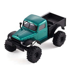 LinkMejor FCX24 Power Wagon 12401 RTR 1/24 2.4G 4WD Brushless RC Car Rock Crawler Off-Road Truck Two Speed Upgraded Chassis Metal Gears Portal Axles LED Light Oil Filled Shocks Vehicles Models Toys