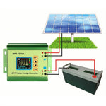 LinkMejor MPT-7210A Solar Battery Charger MPPT Controller Digital Control Boost Voltage Module High Conversion Efficiency Durable ABS Material 12-60V Input 15-90V Output Power Saving Eco-Friendly