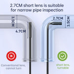 4.3 inch 8mm IPS HD Screen Car Endoscope Camera with Light Borescope 2000mah Sewer Camera 1080P HD Inspection Camera for Home/Pipe/Automotive