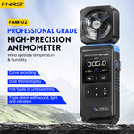 LinkMejor FAM-02 Handheld Anemometer High Precision Wind Speed Temperature Humidity Measurement Portable Weather Meter LCD Display
