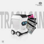 LinkMejor Z6757 RTR 1/64 2.4G Mini RC Car Fun Remote Control Trash Can Garbage Can Robot LED Light 360 ° Rotation Desktop Vehicles Models Intelligent Creative Collection Toys
