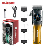 LinkMejor Professional Hair Clipper Stainless Steel Blade Sharp Cutting High Power Low Noise LED Digital Display Rechargeable Adjustable