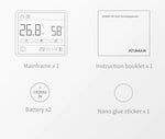 2Pcs Xiaomi DUKA Atuman TH1 Temperature Humidity Meter LCD Digital Thermometer Hygrometer Sensor Gauge Weather Station Clock Home Indoor Use