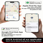 LinkMejor BLE 5.4 Smart Card Tracker Dual System Anti-Lost Locator Long Battery Wireless Charging Bluetooth Find My Locator Suitable for Apple Search App