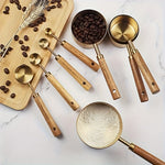 IPRee 8pcs/Pack Stainless Steel Measuring Cups and Spoons with scale Design Kitchen Baking Tools for Home Baking