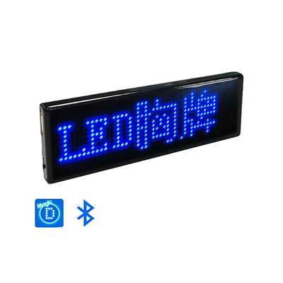 LinkMejor Chest Badge Decorative Screen with USB Charging Bluetooth Multi-language LinkMejor Digital Badge USB Rechargeable DIY HD Text Badge Scrolling LinkMejor Label Display Light
