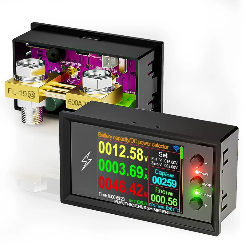 LinkMejor DT20 DC Meter Lithium Battery Power Capacity Tester 420V 30A-600A DC Voltage WiFi Online Version Bidirectional Ammeter