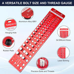 34 Sizes Thread Checker Nut And Bolt Gauge Metric M4 To M16 8 Drill Bit Gauge Aluminum Alloy Thread Measuring Tool