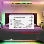LinkMejor WLED Strip Light Controller 5-24V WS2812B WS2811 SK6812 TM1814 WS2813 WS2815 RGBIC LED Digital Strip Wifi Controller
