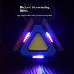 LinkMejor CD12/CD13 Magnetic Triangle Work Light USB Rechargeable 48 LEDs Dual Mode Waterproof Portable Flashlight for Camping Emergency Repair Warning Light