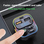 Bakeey 22.5W 2 Usb-As +PD Port FM Bluetooth Transmitter Fast Charging Car Charger Wireless Handsfree Car Mp3 Player For Mobile Phone