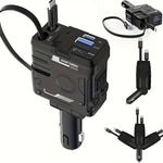 4 in 1 Retractable Car Charger Support 120W USB C Car Charger Adapter with 2 USB Ports Car Phone Charger for Samsung