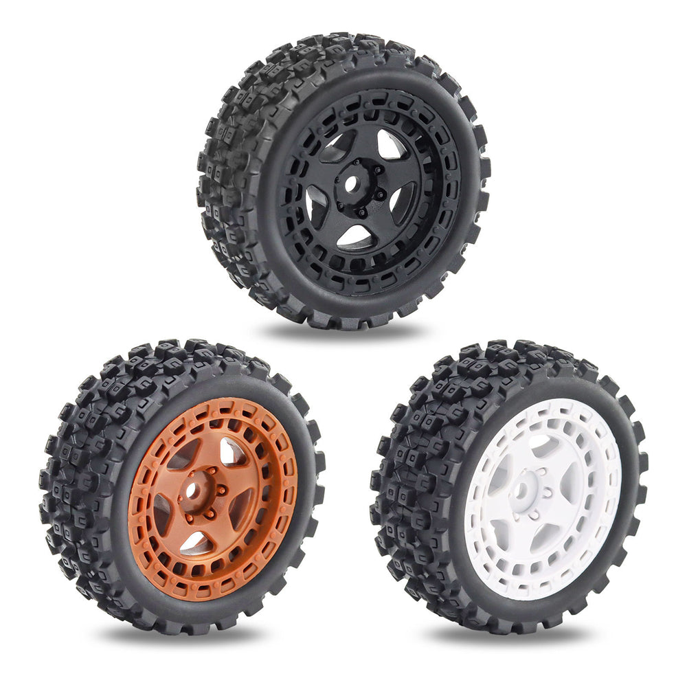 4PCS Upgraded Tires Wheel Rims for Arrma 1/18 2S Typhon Grom RC Cars Vehicles Models Spare Parts Accessories