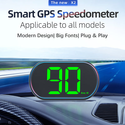 X2 Car HUD Head-up Display Car Beidou GPS Multi-function Speedometer Portable Display Head-up Instrument