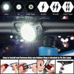 Smart Bike Taillight 12 LED Lamp Beads 6 Light Modes 500mAh Battery Waterproof Bicycle Warning Light for Electric Bike Mountain Bike