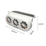 Solar Car Ventilation Fan Cool Circulate Air Reduce Heat Car Window Vent Fan Quiet Solar Exhaust Fan Air Circulation Fan Solar Charging Cooling Fan