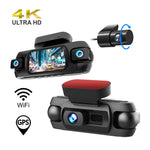 LinkMejor A6709 4 Channel Recording 4K 3 Inch Screen Car DVR Dash Cam GPS WiFi HD Night Vision G Sensor Motion Detection