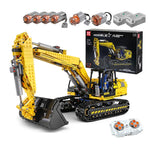 LinkMejor KING 13112 Technical Motorised Car Building Block RC Tracked Crawler Excavator Brick Assembly Kit APP 2.4G Remote Control 1830+PCS Excellent STEAM Science Education Discovery Toys Children Gifts