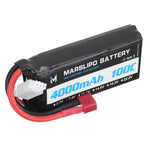 LinkMejor 7.4V 4000mAh 100C 2S Lipo Battery T Plug for RC Car