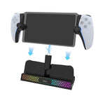 LinkMejor HBP-614 for PS5 Portal Game Console RGB Light Charger Bracket with Detachable Stand Plug and Play