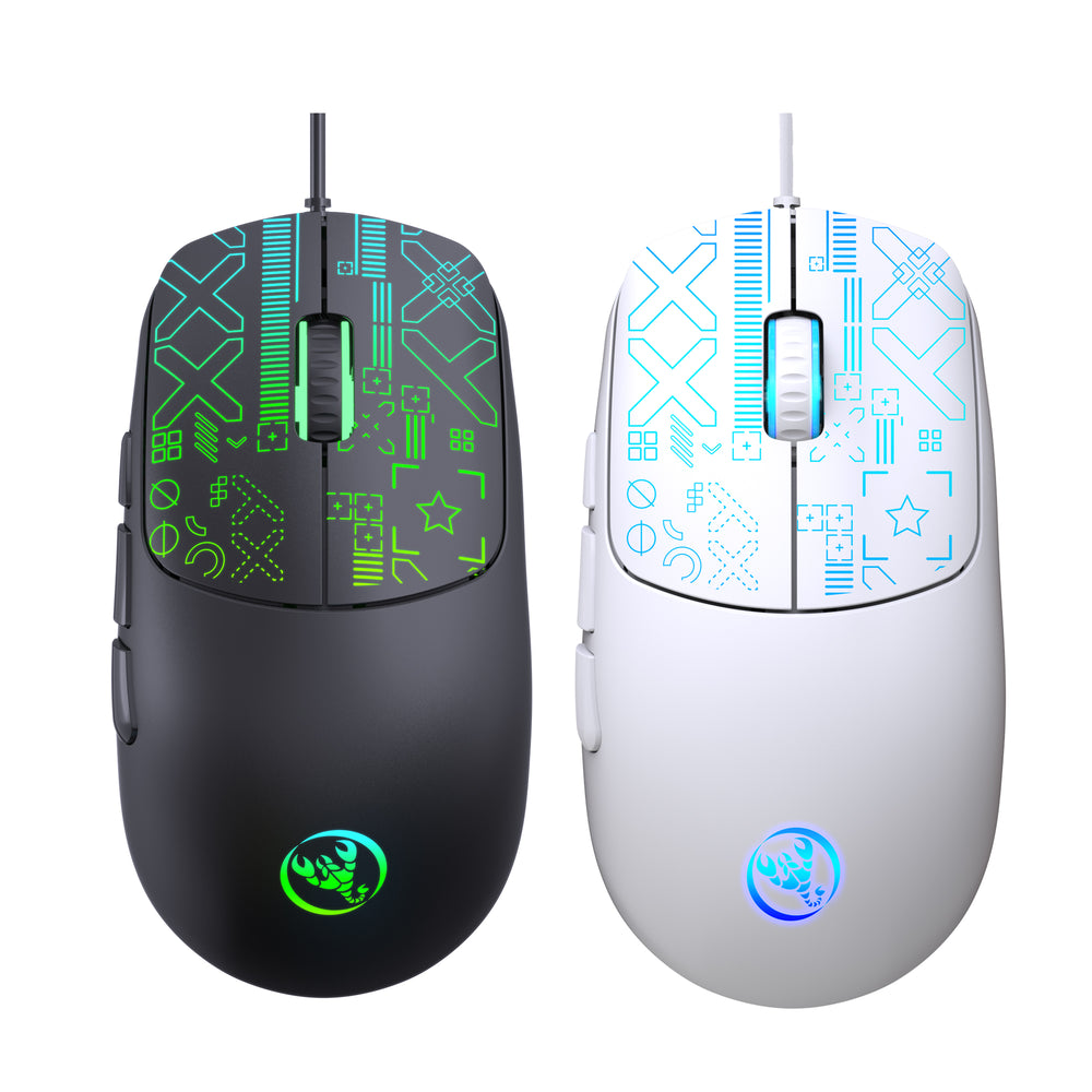 LinkMejor S100 Wired Gaming Mouse 3600DPI RGB Backlit 6 Keys Ergonomic Matte Gaming Mice for PC Laptop Computer