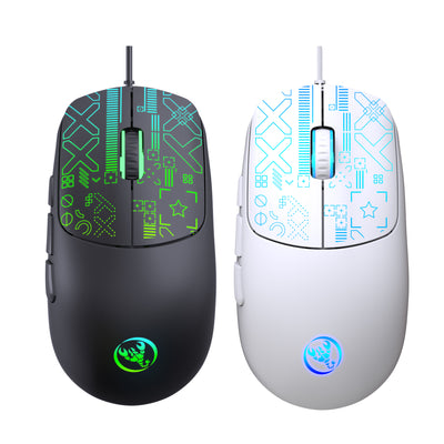 LinkMejor S100 Wired Gaming Mouse 3600DPI RGB Backlit 6 Keys Ergonomic Matte Gaming Mice for PC Laptop Computer