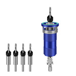 Multifunctional Countersink Drill Bits Adjustable Depth Aluminum Limit Ring High Precision Carbon Steel Bits Woodworking Tools 4 Sizes Drill Bits