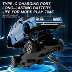 LinkMejor KF30 RTR 1/43 2.4G 4WD Drift RC Car Gyro Mini Race LED Light Radio Control High-Speed Motor On-Road Racing Vehicle Model Boys Gifts Toys
