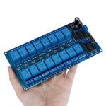 2Pcs 12V 16CH Channel Relay Module With Optocoupler For PIC AVR DSP ARM