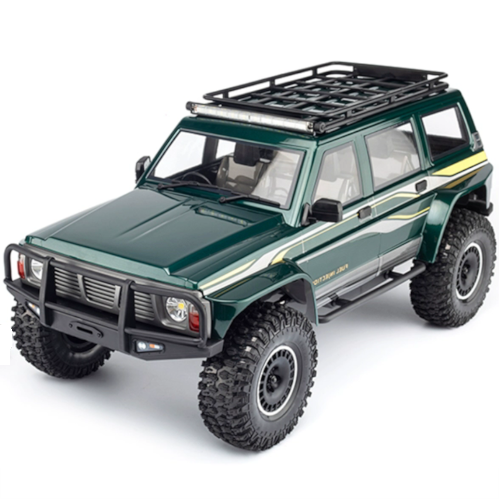 LinkMejor YK4107 PRO 1/10 2.4G 4WD Brushless RC Car Tank Turn Rock Crawler Two Speed Differential Lock New LCG Chassis Hobbwing Power Metal Gears Oil Filled Shocks LED Lights Monster Off-Road Pickup Climbing Truck Vehicles Models Toys