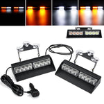 10-30V Emergency Strobe Lights 27 Mode Interior Windshield Lamp With Suction Cups For Trucks