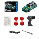 LinkMejor KF33 RTR 1/64 2.4G 4WD Mini Drift RC Car Sports LED Light High Speed On-Road Micro Racing Remote Control Vehicles Models Desktop Ornaments Toys
