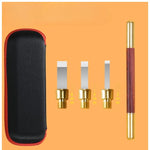 Woodworking Stone Knife Carbide Engraving Chisel Set with Split Stamp Knife with a Portable Bag for Seal Engraving Stone Letters