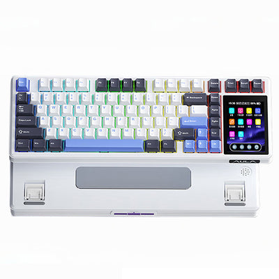 LinkMejor L99 Tri-mode Mechanical Gaming Keyboard with IPS Touch Screen 8000mAh 84 Keys Hot-swap Gasket Structure RGB PBT Keycaps E-sports Gamer Keyboards