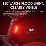 WEST BIKING 100LM Smart Brake Sensing Taillight Waterproof  USB Charging COB LED Bike Rear Light for Outdoor Road MTB Night Riding Safety