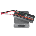 XF POWER 7.4V 7000mAh 100C 2S LiPo Battery T Deans Plug for RC Car