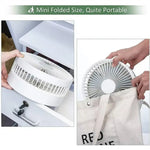 Tevorex 7200mAh Telescopic Folding Fan USB Charging Portable Mini Electric Fan Dormitory Outdoor Cooling Appliances Adjustable Home Fan