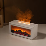 Tevorex Fireplace Aromatherapy Machine 3D Simulation Flame Ambient Light Small Household Wood Grain Air Humidifier Fireplace