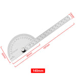 180 Degree Protractor Metal Angle Finder Goniometer Angle Ruler Stainless Steel Woodworking Tools Rotary Measuring Ruler