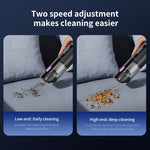 Tevorex 3 in 1 Handheld Vacuum Cleaner 15000Pa Strong Suction Two Speeds Green Light Dust Detection USB Charging Vacuum with LED Digital Display for Car Use